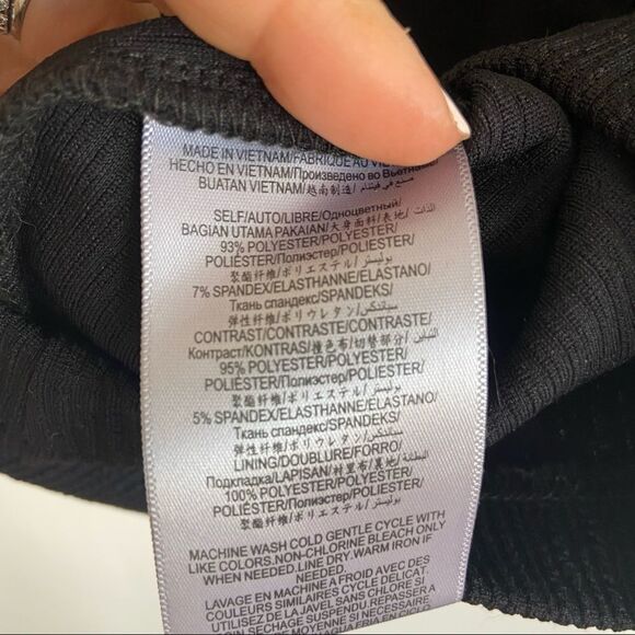 BCBG Generation Dress Bodycon Sheer Mini Black Size 2 - Picture 6 of 8